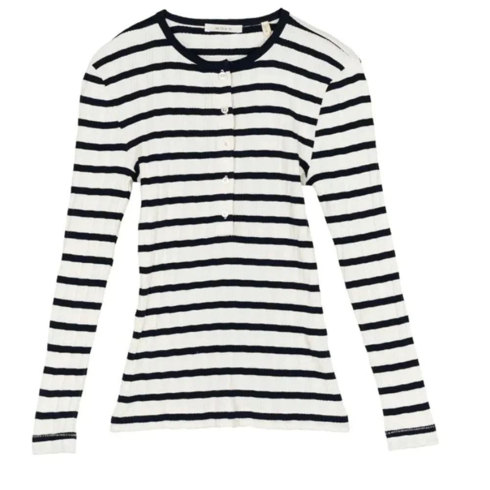 DOEN Paola tee XS NWT MARINA SAN SIMEON STRIPE - Picture 2 of 5